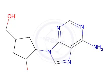 Chemical structure of Rel-(1S,2S,4R)-2-(6-amino-9H-purin-9-yl)-4-(hydroxymethyl)cyclopentanol