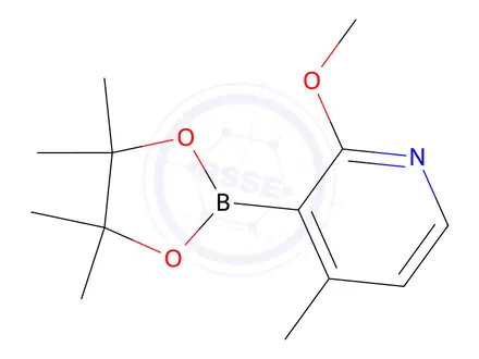 Chemical structure of 2-Methoxy-4-Methyl-3-(4,4,5,5-Tetramethyl-1,3,2-Dioxaborolan-2-Yl)Pyridine