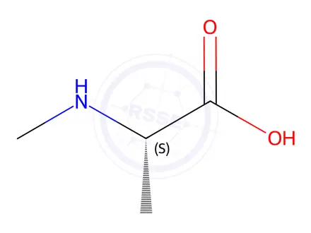 Chemical structure of N-Methyl-L-alanine