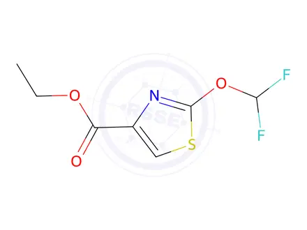 Chemical structure of 4-Thiazolecarboxylicacid,2-(difluoromethoxy)-,ethylester(9CI)