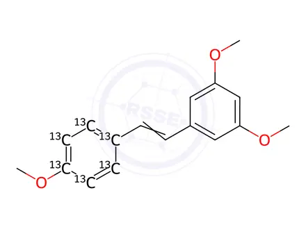 Chemical structure of Resveratrol-13C6 Trimethyl Ether