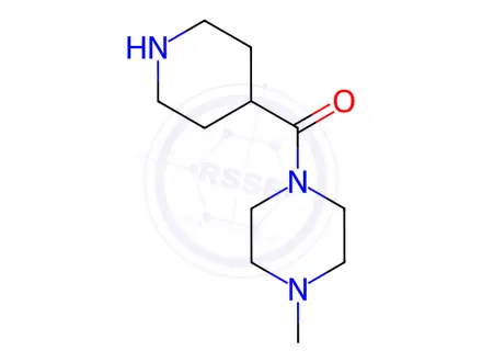 Chemical structure of 1-Methyl-4-(piperidine-4-carbonyl)piperazine