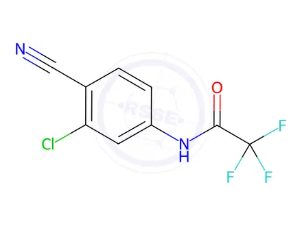 Chemical structure of N-(3-chloro-4-cyanophenyl)-2,2,2-trifluoroacetamide