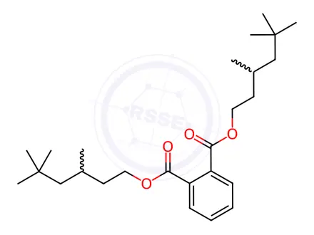 Chemical structure of Bis(3,5,5-trimethylhexyl) phthalate