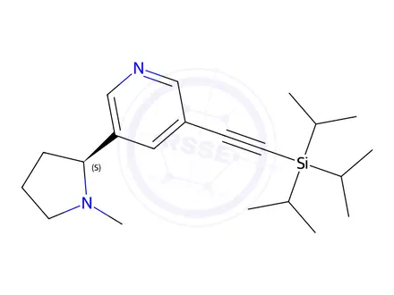 Chemical structure of 5-Triisopropylsilyl-ethynyl (S)-(-)-Nicotine