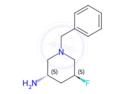 Chemical structure of (3S,5S)-1-benzyl-5-fluoropiperidin-3-amine