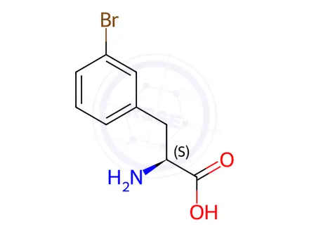 Chemical structure of 3-Bromo-L-phenylalanine
