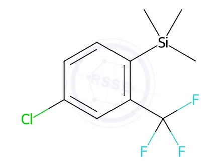 Chemical structure of Benzene, 4-chloro-2-(trifluoromethyl)-1-(trimethylsilyl)-