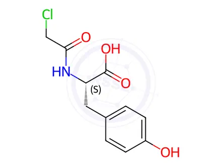 Chemical structure of (2-chloroacetyl)-L-tyrosine