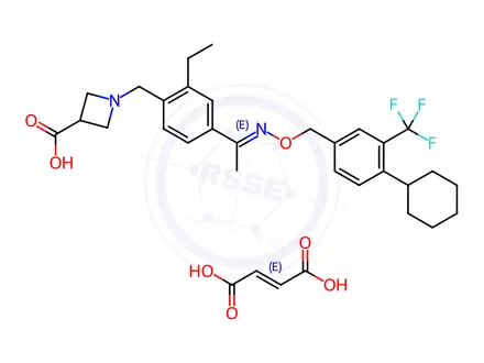 Chemical structure of Siponimod Fumarate (BAF-312 Fumarate)