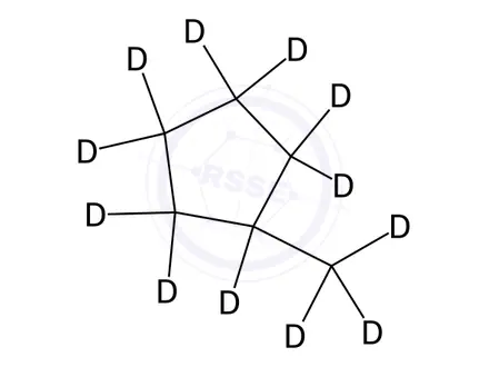 Chemical structure of Methylcyclopentane-d12