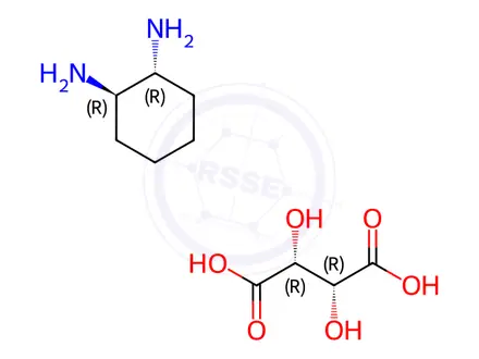 Chemical structure of (1R,2R)-(+)-1,2-CYCLOHEXANEDIAMINE L-TARTRATE