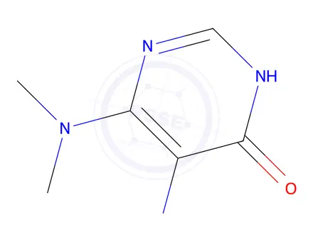 Chemical structure of 5-amino-6-(dimethylamino)-3,4-dihydropyrimidin-4-one