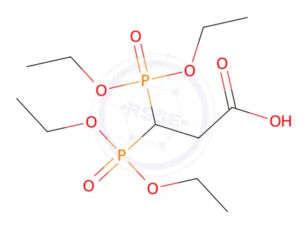 Chemical structure of 3,3-Bis(diethoxyphosphoryl)propanoic acid