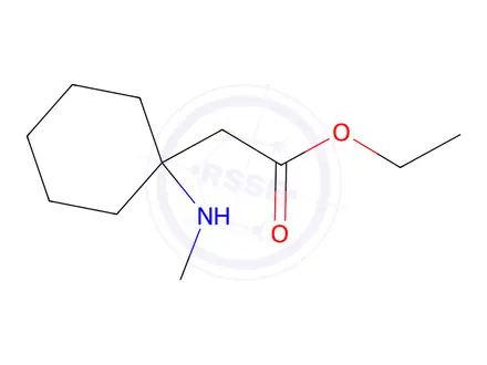 Chemical structure of ethyl 2-[1-(methylamino)cyclohexyl]acetate hydrochloride