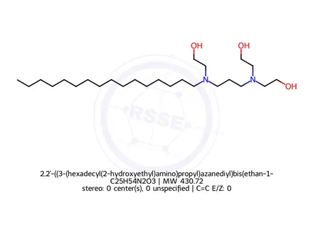 Chemical structure of 2,2'-((3-(hexadecyl(2-hydroxyethyl)amino)propyl)azanediyl)bis(ethan-1-ol)