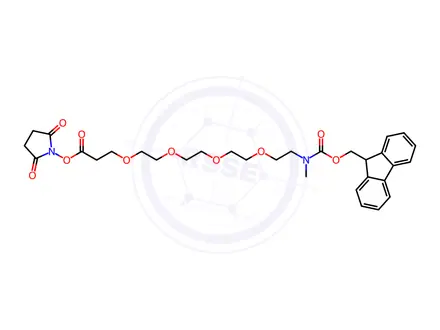 Chemical structure of Fmoc-NMe-PEG4-NHS ester
