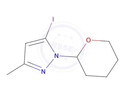 Chemical structure of 5-Iodo-3-methyl-1-(tetrahydro-2h-pyran-2-ul)-1H-pyrazole