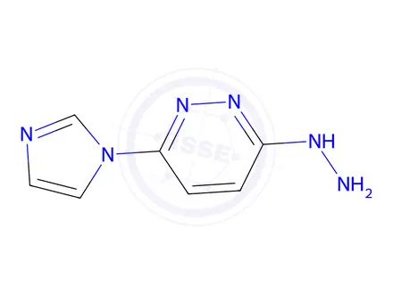 Chemical structure of 3-hydrazinyl-6-(1H-imidazol-1-yl)pyridazine
