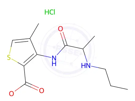 Chemical structure of Articaine Hydrochloride