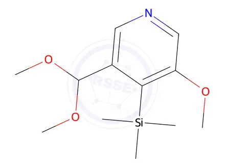 Chemical structure of 3-(Dimethoxymethyl)-5-methoxy-4-(trimethylsilyl)-pyridine