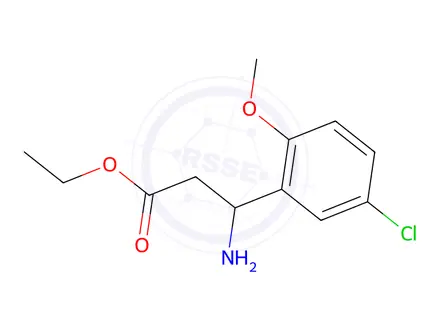 Chemical structure of Ethyl 3-Amino-3-(5-chloro-2-methoxyphenyl)propanoate