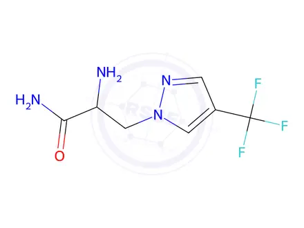 Chemical structure of 2-Amino-3-(4-(trifluoromethyl)-1h-pyrazol-1-yl)propanamide