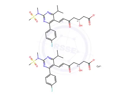 Chemical structure of Rosuvastatin EP Impurity C(Calcium Salt)