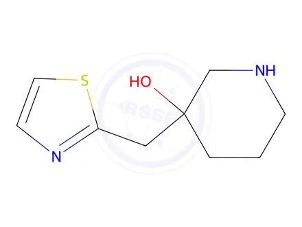 Chemical structure of 3-(Thiazol-2-ylmethyl)piperidin-3-ol