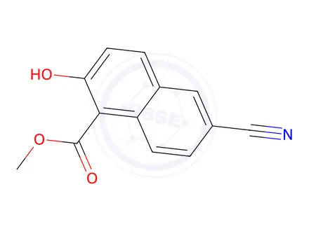 Chemical structure of Methyl 6-cyano-2-hydroxy-1-naphthoate
