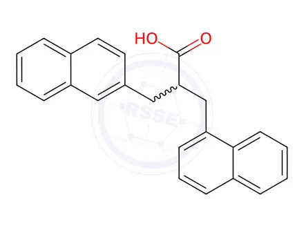 Chemical structure of 3-(Naphthalen-1-yl)-2-(naphthalen-1-ylmethyl)propanoic Acid