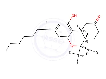 Chemical structure of cis-Nabilone-d6 (1.0mg/ml in Acetonitrile)