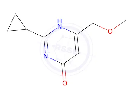 Chemical structure of 2-cyclopropyl-6-(methoxymethyl)pyrimidin-4-ol