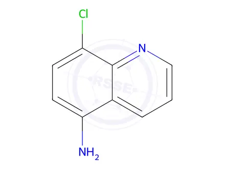 Chemical structure of 8-Chloroquinolin-5-amine hydrochloride