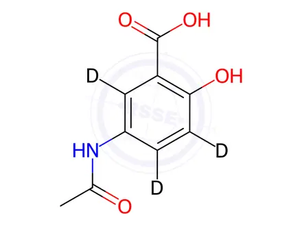 Chemical structure of N-Acetyl Mesalazine-d3