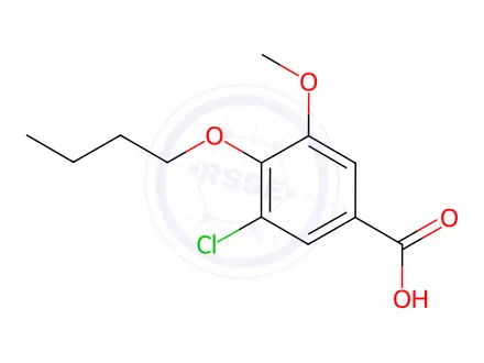 Chemical structure of 4-Butoxy-3-chloro-5-methoxybenzoic Acid
