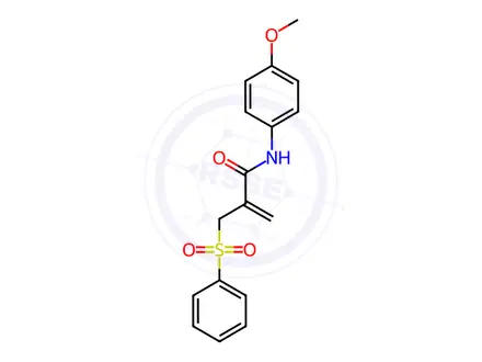 Chemical structure of N-(4-methoxyphenyl)-2-((phenylsulfonyl)methyl)acrylamide