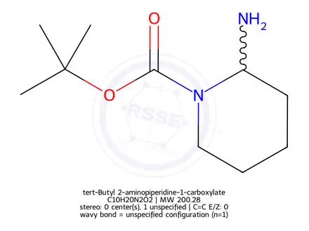 Chemical structure of tert-Butyl 2-aminopiperidine-1-carboxylate