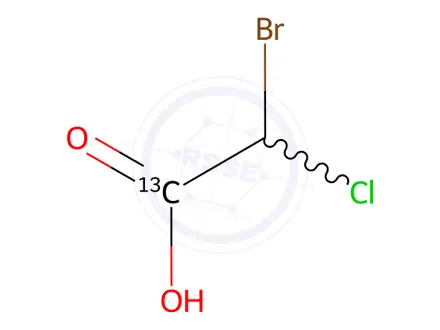 Chemical structure of Bromochloroacetic acid-1-<SUP>13</SUP>C