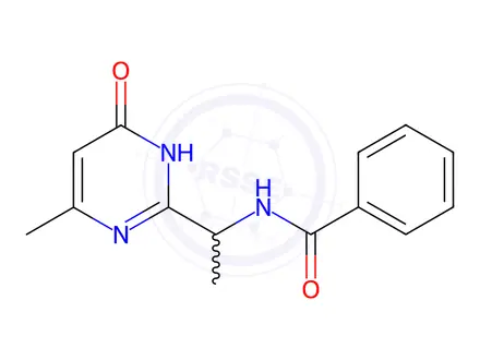 Chemical structure of N-(1-(6-Methyl-4-oxo-1,4-dihydropyrimidin-2-yl)ethyl)benzamide