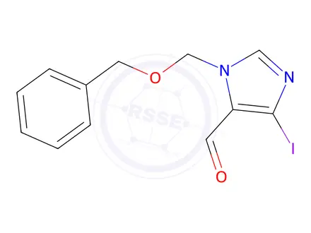 Chemical structure of 1-((Benzyloxy)methyl)-4-iodo-1H-imidazole-5-carbaldehyde