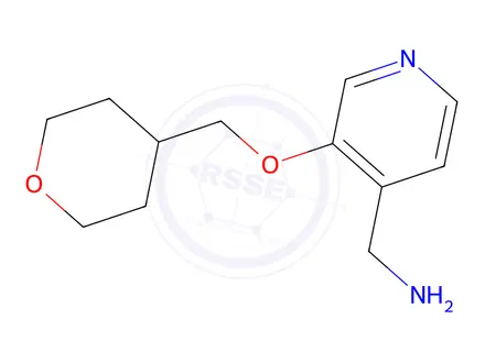 Chemical structure of (3-((Tetrahydro-2H-pyran-4-yl)methoxy)pyridin-4-yl)methanamine