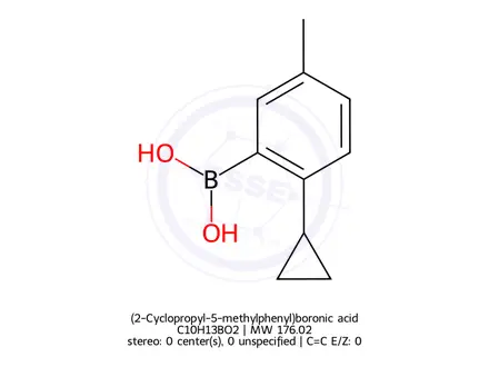 Chemical structure of (2-Cyclopropyl-5-methylphenyl)boronic acid