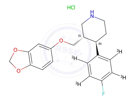 Chemical structure of Paroxetine-d4 HCl