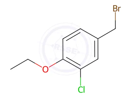 Chemical structure of Benzene, 4-(bromomethyl)-2-chloro-1-ethoxy-