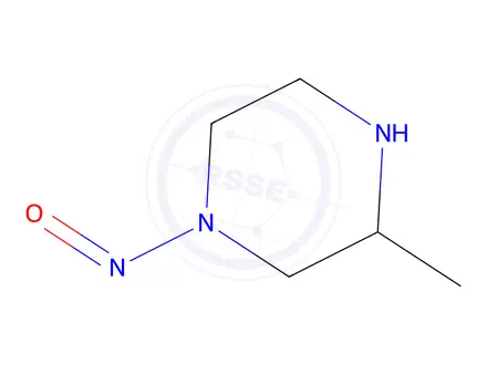 Chemical structure of 3-Methyl-1-nitrosopiperazine