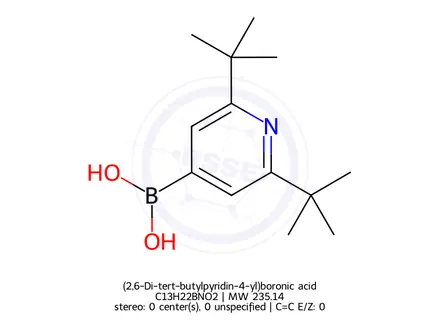 Chemical structure of (2,6-Di-tert-butylpyridin-4-yl)boronic acid
