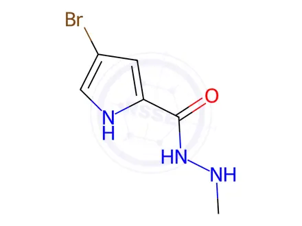 Chemical structure of 4-Bromo-N'-methyl-1H-pyrrole-2-carbohydrazide