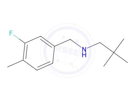 Chemical structure of N-(3-fluoro-4-methylbenzyl)-2,2-dimethylpropan-1-amine