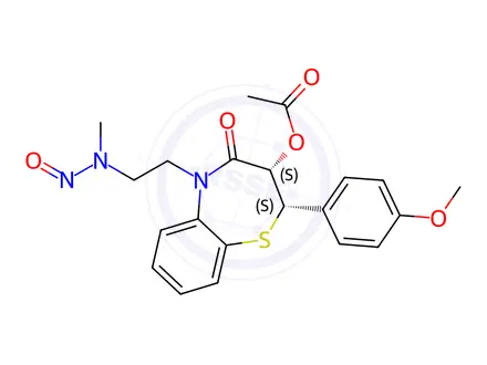 Chemical structure of N-Nitroso Desmethyl Diltiazem